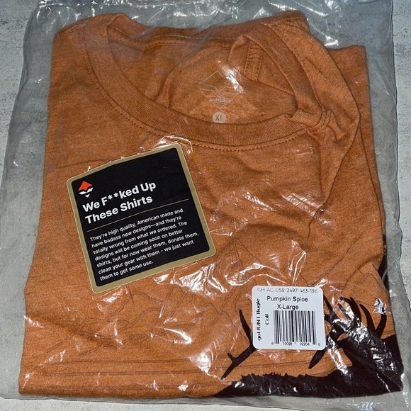 NWT MENS Orange GOHUNT Bugle Call Pumpkin Spice T Shirt - Picture 6 of 6